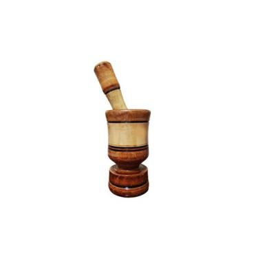 Imagem de Pilão Socador Amassador Madeira Artesanal Envernizado - NLUD