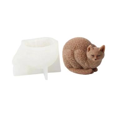 Imagem de Molde De Silicone 3D De Cachorrinho Schnauzer DIY Para Resina, Gesso, 