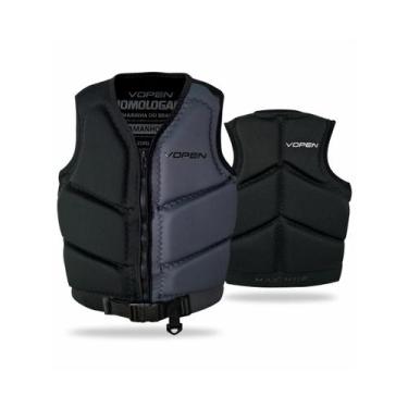 Imagem de Colete Salva Vidas Neoprene Jet Ski Homologado Vopen Grafite, G1 