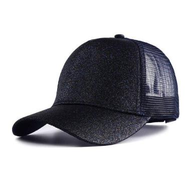 Imagem de Boné Baseball Glitter Shine – Malha Mesh Respirável Ajustável Aba Curva – Luke Sports