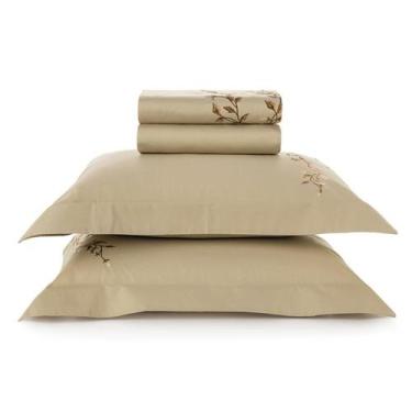 Imagem de Jogo De Cama King 100% Algodão Egípcio 300 Fios Karsten 4pç, Carmela