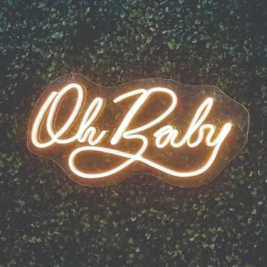Imagem de Painel decorativo - neon led - oh baby - Logotipei