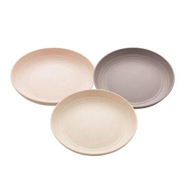 Imagem de Prato Ecológico 15cm Infantil Fibra de Bambú Resistente - Fx, Bege