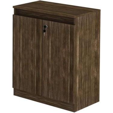 Imagem de Armário Multiuso 2 Portas com Chave Me4149 Nogal TecnoMobili Mdp