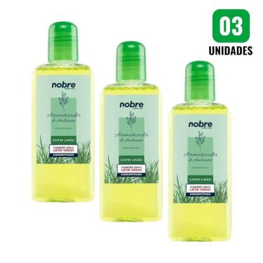 Imagem de Kit 3 Aromatizantes de Ambiente Capim Limão com Borrifador Líquido Concentrado de Longa Duração 140ML
