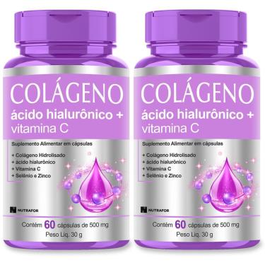 Imagem de Kit 2 Colágeno Hidrolisado + Ácido Hialurônico + Vit C 120cp-Unissex