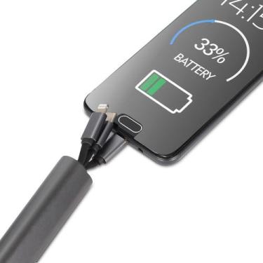 Imagem de Cabo Lightning Usb C e V8 Adaptador 3 em 1 Cabo Reforçado Andorid Ios 