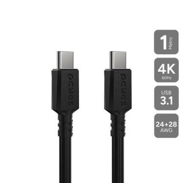 Imagem de Cabo Usb Tipo-c 3.1 P/ Usb Tipo-c 3.1 - Preto - 1 Metro - Pucp1p - PCY
