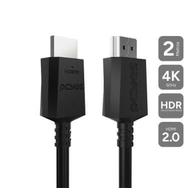 Imagem de Cabo Hdmi 2.0 Macho 4k/60hz - Preto - 2m - Phm20-2nz - PCYES