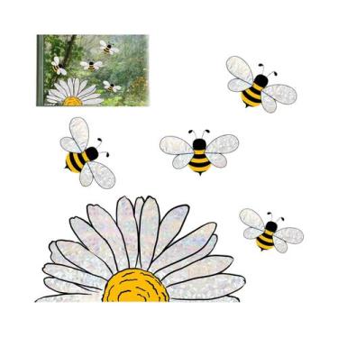 Imagem de Adesivo De Verão DIY Para Janela Com Estampa De Abelhas Engraçadas Par