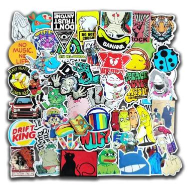 Imagem de 50 Adesivos Clássicos Legais Para Carro, Moto, Scooter, Bicicleta, Bag