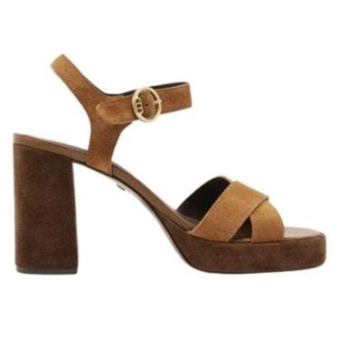 Imagem de Sandália Acamurçada Bloco Fivela Tiras Lançamento Arezzo-Feminino