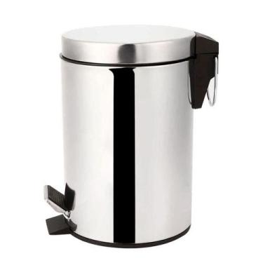 Imagem de Lixeira Inox 12 Litros c/ Pedal Cozinha Escritório Banheiro - Clink