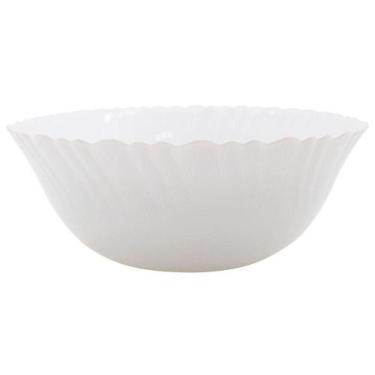 Imagem de Kit 4 Saladeiras Tigelas Branca 1 Litro De Vidro 20,5cm - OUTRAS MARCA