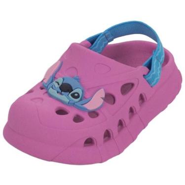 Imagem de Sandalia Babuche Infantil Menina Conforto Disney Stitch Hug, Lilás, Az