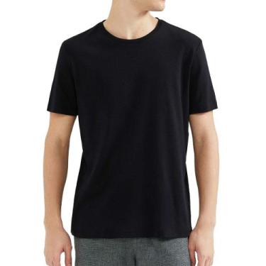 Imagem de Camiseta Masculina Hering MC Cotton Pima Preto - LZ17, M, Preto