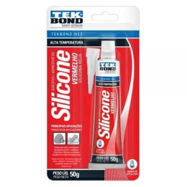 Imagem de Silicone Vermelho Alta Temperatura 50g  Tekbond - Alba