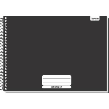 Imagem de Caderno Desenho Milimetrado Preto Liso 48F UNIV Espiral CD PCT.C/04 - 