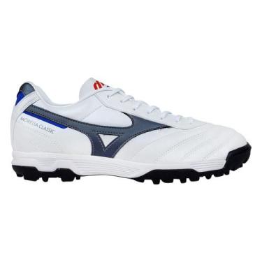 Imagem de Chuteira Society Mizuno Morelia Classic AS Unissex, 39, Branco, Cinza