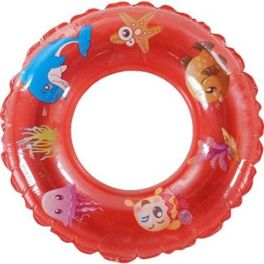 Imagem de Boia Redonda Fundo do Mar Infantil 60cm - Bene Casa, Vermelho