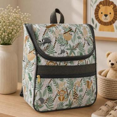 Imagem de Mochila Maternidade Média Elegante Espaçosa Prática Resistente Cor:Cin