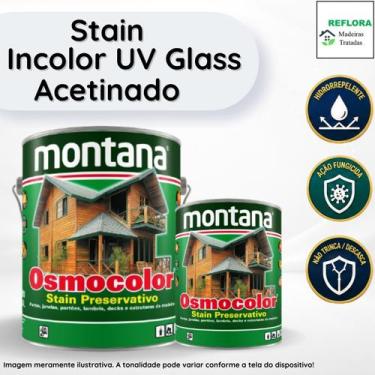 Imagem de Osmocolor Stain Incolor UV Glass Acetinado 900ml Montana Proteção e Ac