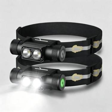 Imagem de Lanterna De Cabeça LED USB Tipo-C 18650 Para Pesca, Caça, Camping E Co