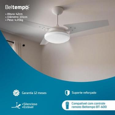 Imagem de Ventilador de Teto Mira Beltempo LED Borda Infinita 6500K Silencioso S