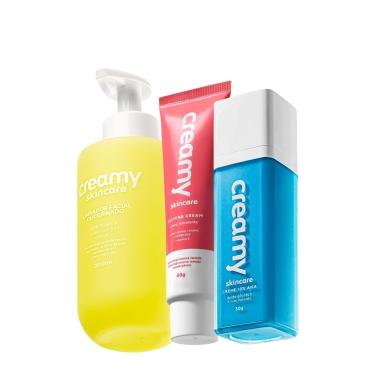 Imagem de Kit Skincare Limpador Glicerinado Calming Cream e Ácido Glicólico com 50% de Glicerina e Aloe Vera Creamy 200ML 40G 30ML