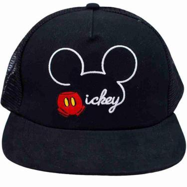Imagem de Boné Preto Mickey Aba Reta - Disney-Unissex