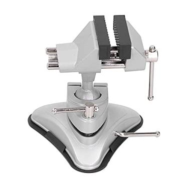 Imagem de Torno de base a vácuo, 7,6 cm de liga de alumínio universal, mini torno de bancada de mesa com base de sucção potente, torno de mesa resistente para reparos DIY, modelagem, pintura, colagem, soldagem e artesanato