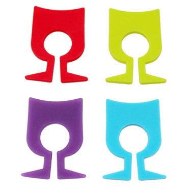 Imagem de Jogo de 12 marcadores de Taça Open Bar em silicone colorido