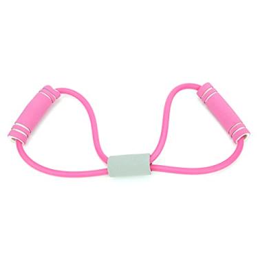 Imagem de VGEBY Figura 8 Bandas de resistência para exercícios com alças macias antiderrapantes elásticas seguras para puxar corda de ioga ortopédica suprimentos de ioga