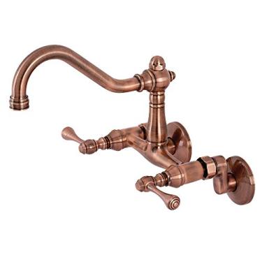 Imagem de Kingston Brass Torneira de cozinha vintage KS322BLAC, cobre antigo