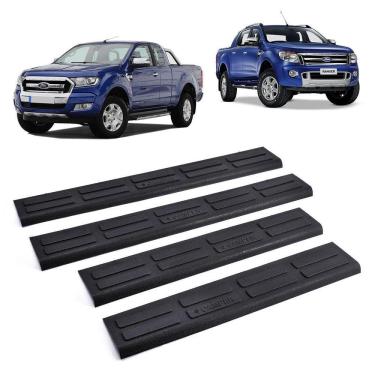 Imagem de Soleira Porta Protetor Preto Rigida 4Pc Ranger Dupla 2021