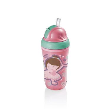 Imagem de Copo Térmico Canudo De Silicone Cool Rosa 24ml - Multikids