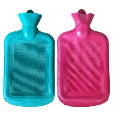 Imagem de 2 Bolsas Borracha Água Quente Térmica Compressa Gelo 1,8 L