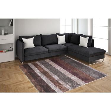 Imagem de Tapete Sala Esc 2,00X2,00m Macio Antider Listrado cappuccino