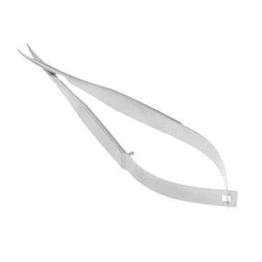 Imagem de Tesoura curvada para manicure profissional de cabelo facial para homens – tesoura para aparar bigode, nariz e barba, uso seguro