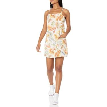 Imagem de Billabong Mini vestido de verão feminino de tecido redondo reto, Branco/Multi, PP