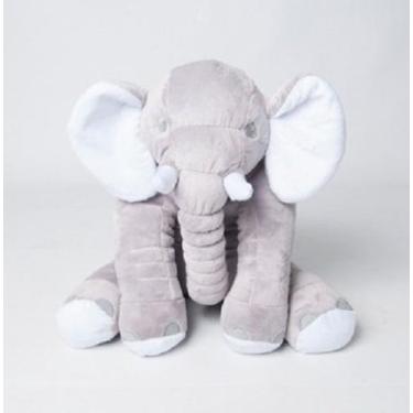 Imagem de Almofada Elefante Pelúcia 60cm Travesseiro Bebê Antialérg - Cores - Lu
