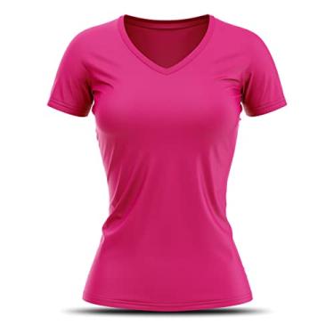 Imagem de Camiseta UV Protection Feminina Manga Curta Adstore Pink UV50+ Dry Fit Secagem Rápida (P)