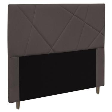 Imagem de Cabeceira Cama Box Casal Mali 140cm Suede Marrom