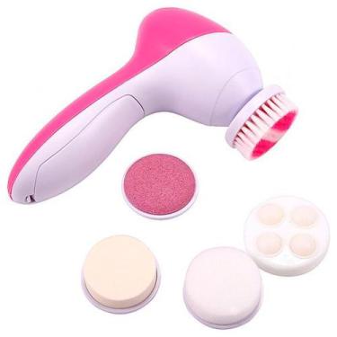 Imagem de Massageador 5 Em 1 Esfoliante Limpeza Facial Beleza Escova Elétrica Po