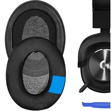 Imagem de Geekria Almofadas auriculares de substituição de gel refrescante extra espesso Pro para Logitech GPro, GProX, G433, G233, GProX 2 almofadas de fone de ouvido, peças de reparo (preto)