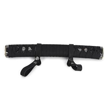 Imagem de ZPSHYD Alça de pegar, alça de garra de barra de rolagem universal alça interior do carro encosto de cabeça assento traseiro acessórios de barra de rolo (preto branco)