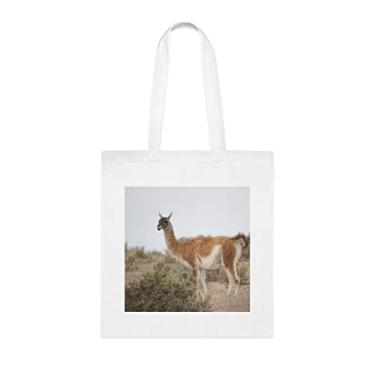 Imagem de Bolsa Guanaco Munching, presente Guanaco, bolsa de ombro Guanaco, bolsas reutilizáveis Guanaco, ideia de presente de cesta de Natal de aniversário, presente para ela, presente para