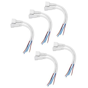 Imagem de Cabo de conexão rápida, conector elétrico à prova d'água IP65 de 2 pinos multifuncional 5 conjuntos resistente à corrosão com tampas de rosca para instalação de luz LED