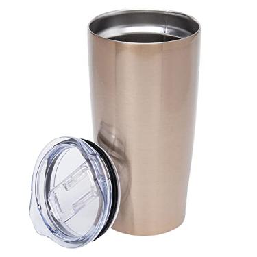 Imagem de Mimo Style Copo Térmico Inox Bronze, Sem Alça, Tampa Hermética à Prova de Vazamento, Com Capacidade Para 590 ml, Perfeita Para Bebidas Quentes e Frias, Corpo de Material Inox e Tampa em Acrílico