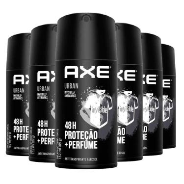Imagem de Kit Desodorante Antitranspirante Aerosol Masculino Axe Urban Anti Manchas 90g - 6 Unidades
